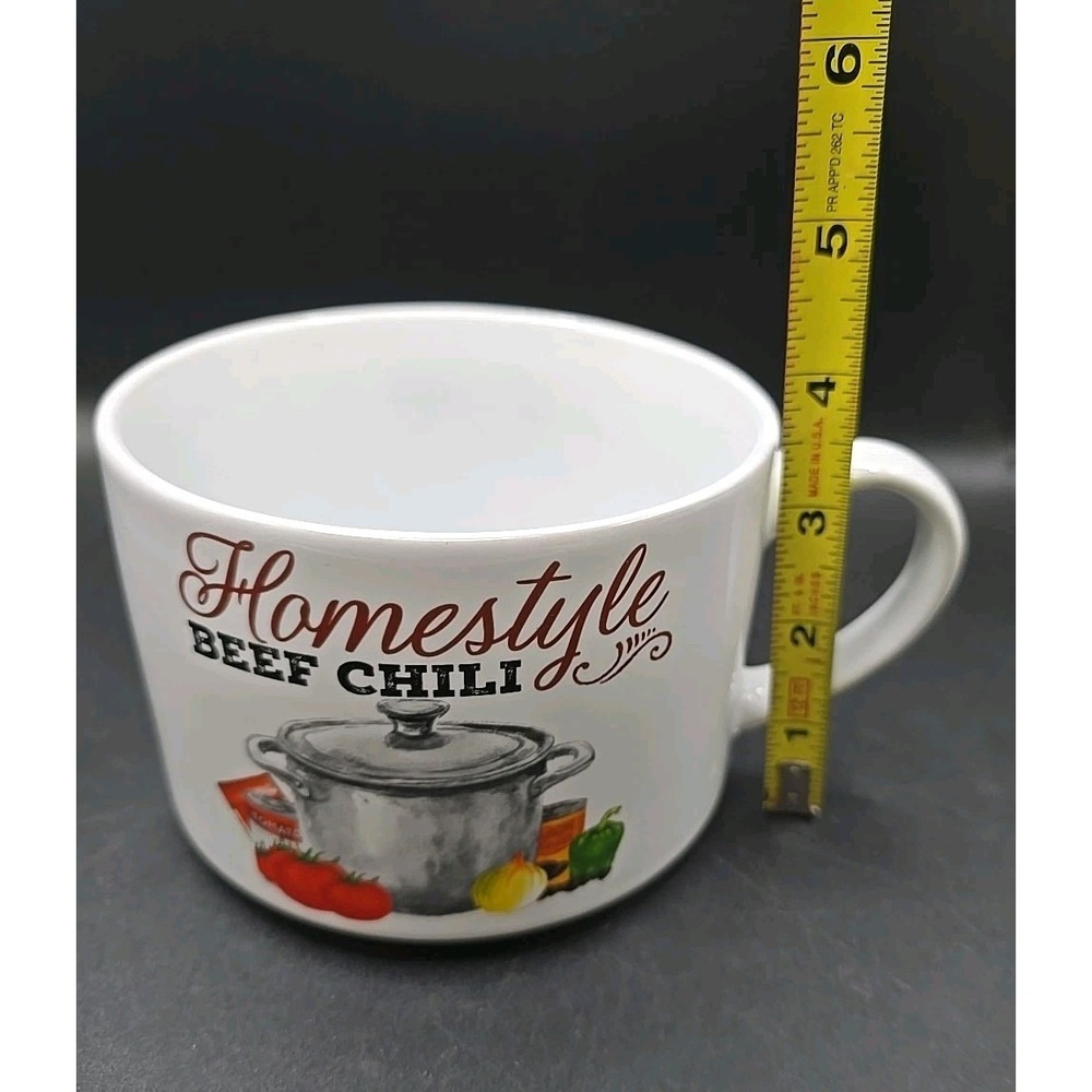 Homestyle Beef Chili BOWL/MUG WITH RECIPE 24 Ounce, NEW - Picture 4 of 4